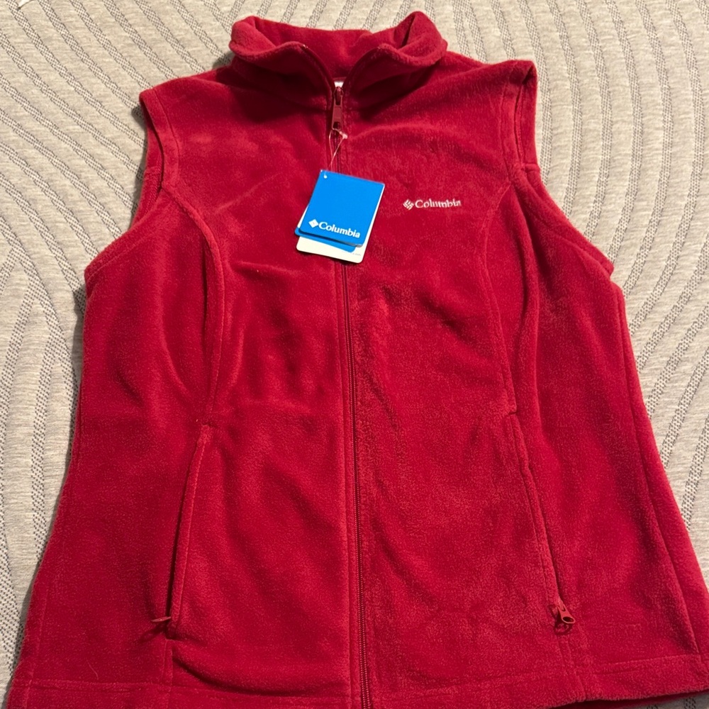 Columbia Pomegranate Fleece Vest Large